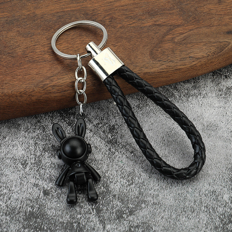 Creative Space Rabbit Metal Keychain for Bags, Cars, and Gifts