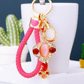 Jeweled Ruyi Scepter Keychains in Red, Yellow and Purple view 2