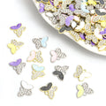 Crystal Butterfly Enamel Alloy Charm Pendants in Six Colors view 1