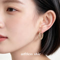 Gold Tone Multicolor Clear Stone Oval Hoop Earrings For Women view 2