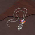 Colorful Butterfly and Peacock Necklace Earring Jewelry Collection view 4