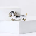 White Enamel Dachshund Brooch in 1 Style Metal Pin view 2