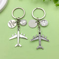 Silver Tone Travel Keychains With Airplane, Compass And Globe Charms view 12