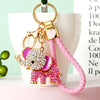 Pink Braided-Crystal-Elephant