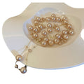 Multi Strand Floating Pearl Long Necklace Color Mix view 5