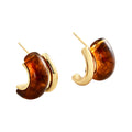 Irregular Resin Double Curve Stud Earrings In Three Colors view 5