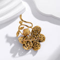Flower Metal Brooch Pin for Jackets and Lapels Pictured Design view 3