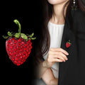 Strawberry Enamel Metal Brooch Pin 2.6 x 3.6 cm for Jackets and Lapels view 4