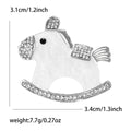 Enamel Rocking Horse Brooch for Jackets Scarves and Coats view 7