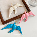 Enamel Swallow Brooches With Gold Star Accent Three Colors view 4