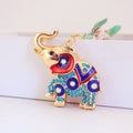 Rhinestone Elephant Keychain With Split Ring And Lobster Clasp view 7