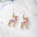 Gold Animal Outline Resin Dried Flower Earrings 8 Styles view 4