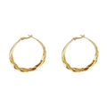 Twisted Rope Hoop Earrings Gold and Silver Tone Multi Size view 5