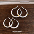 Silver Tone Hoop Earrings With Colorful Dot Accents view 2