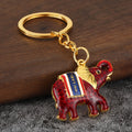 Thai Land Elephant Alloy Keychain With Split Ring, Six Colors view 4