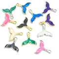 Enamel-Look Silver Gold Mermaid Tail Alloy Charms in 14 Styles view 1