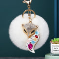 Multigem Fox Keychains with Fourteen Pom Colors and Multiple Loop Styles view 6