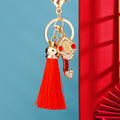 Ruyi Tassel Keychains in Red Green and Assorted Color Options view 2