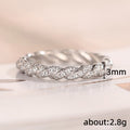 Slim Braided Pave Band In Gold, Silver, And Rose Tones view 5