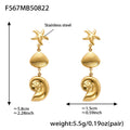 Nautilus Shell and Starfish Drop Earrings in Four Marine Styles view 7