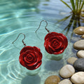 Realistic Molded Flower Drop Earrings in Twelve Botanical Designs view 4