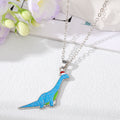Gold and Silver Tone Christmas Dinosaur Pendant Necklaces view 7