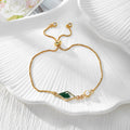 Gold Tone Pressed Flower Crystal Slider Bracelets in Fifteen Designs view 11