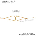 Gold Double Layer Knot Snake Chain Bracelet Stainless Steel view 6