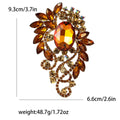 Crystal Teardrop Cascade Brooch In Six Color Designs view 7
