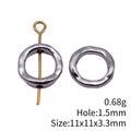 Wavy Open Ring Beads in Two Bright Silver Finishes view 5