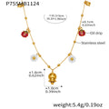 Strawberry Seahorse and Daisy Charm Necklace Collection view 9