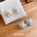Pastel Crystal Flower Stud Earrings Fashion Jewelry view 1