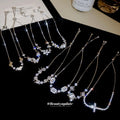 Silver Adjustable Crystal Charm Bracelet Four Styles view 2