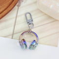 3D Acrylic Headphone Charm With Colorful Swivel Clasp view 6
