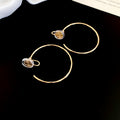 Gold and Silver Tone Large Hoop Earrings Statement Fashion Jewelry view 7