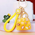 Mixed Bow Pearl Handbag and Jelly Handbag Keychains with Fortune Loops view 7