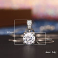 Round Clear Solitaire Pendant Necklace Box Chain Silver Gold Tones view 5