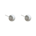 Satin Finish Irregular Round Stud Earrings in Three Sizes view 5