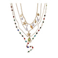 Multicolor Shell Pearl and Starfish Layered Y Necklaces view 5