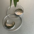 Sun and Moon Asymmetric Oversized Hoop Earrings with Detailed Finish view 6