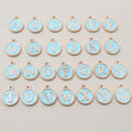 Round Enamel Alphabet Charms A to Z in Seven Color Sets view 6