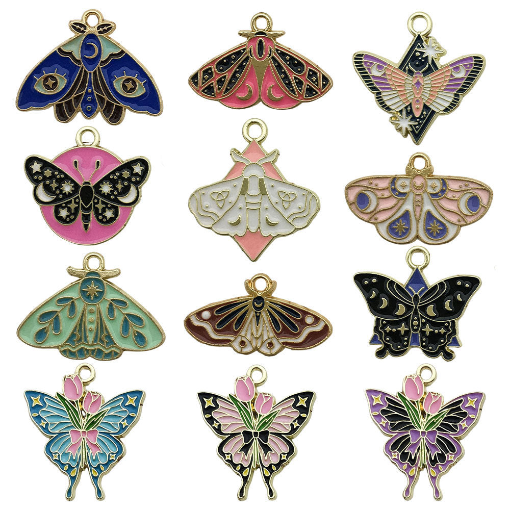 Zinc Alloy Cartoon Butterfly Charm Pendant for DIY Bracelet Necklace Jewelry Making