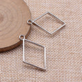Open Diamond Resin Frame Charms in 4 Finishes for Jewelry Making view 2