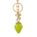Jelly Strawberry Keychains in Pink Red Blue Violet Green and Assorted Colors view 5