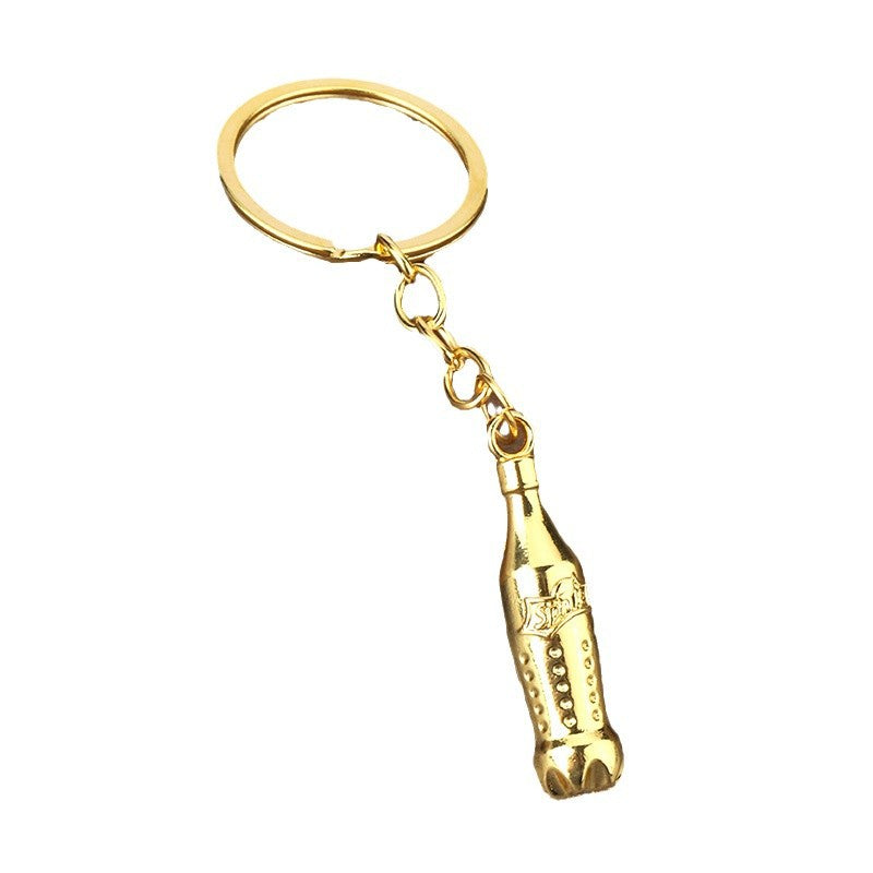 Metal Soda Bottle Keychain Gift Souvenir Pendant