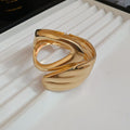 Two Open Geometric Cuff Designs In Gold Or Silver Tone view 9