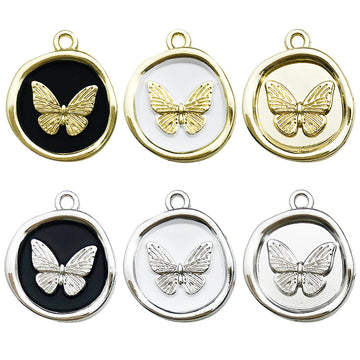 Gold-Tone Butterfly Metal Charms with 6 Listed Options