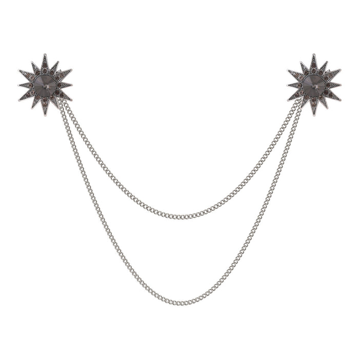 Flower Tassel Metal Brooch Pin for Jackets and Lapels