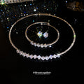 Silver Crystal Tennis Pearl Ball Choker Bracelet Studs view 4