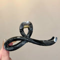Marbled Loop Acrylic Hair Claw In Pale Pink Or Black view 7